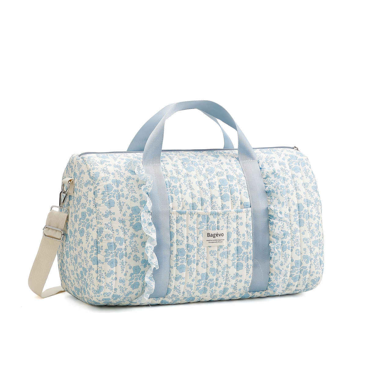 Sac à langer polochon matelassé brodé, 48 x 28 cm, 3 motifs