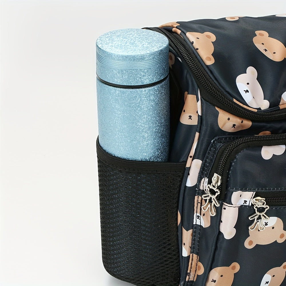 Petit sac à langer bandoulière imprimé oursons, 3 coloris