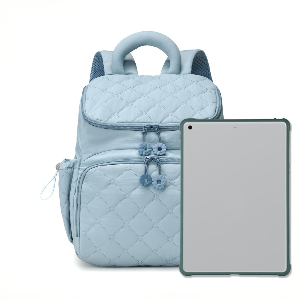 Sac à dos à langer, tapis et sangles fournis, gris