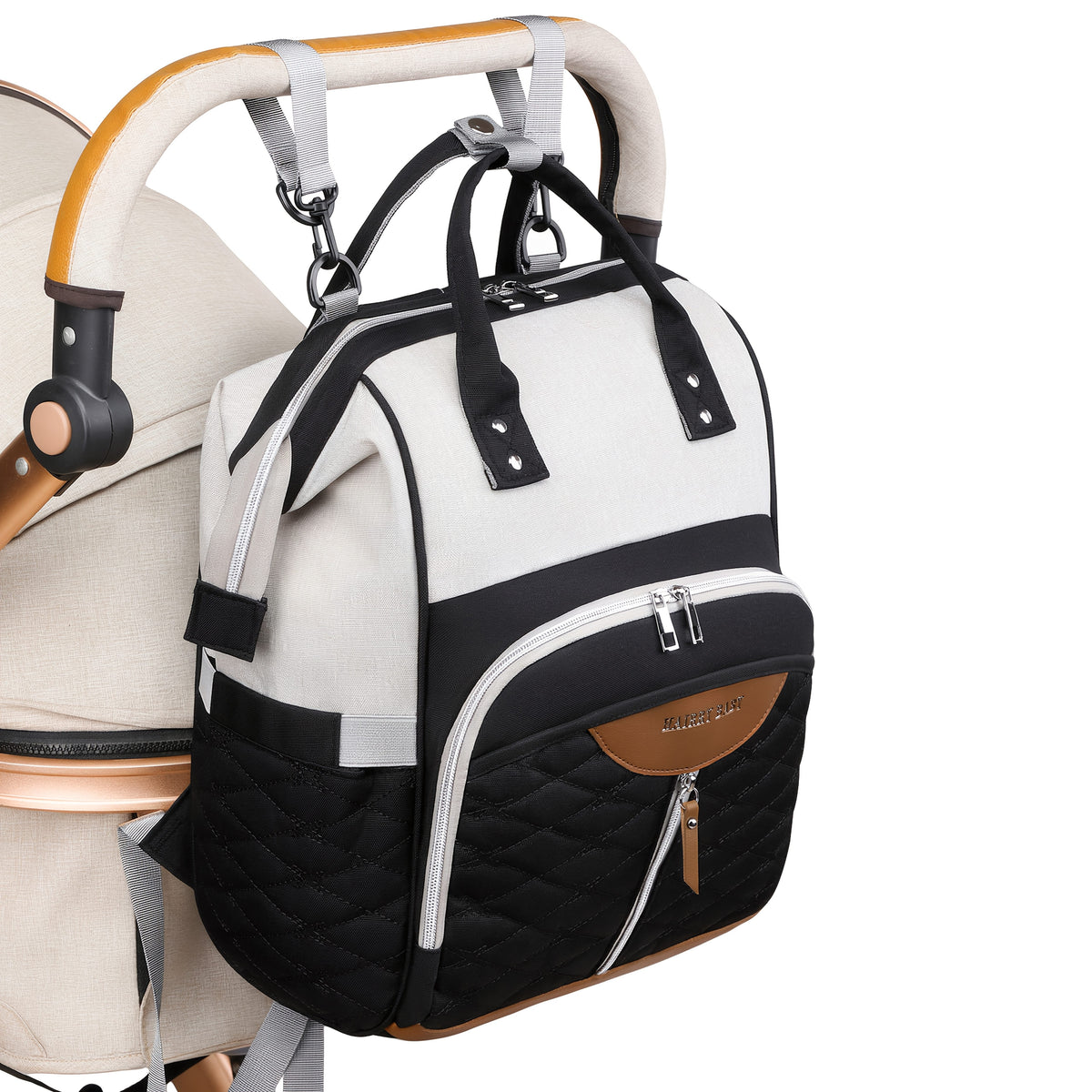 Sac à dos à langer, tapis inclus et sangles poussette, 4 coloris
