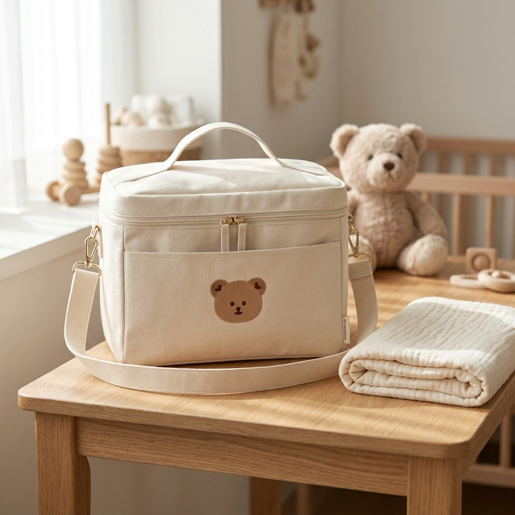 Sac isotherme étanche pour biberon, isolation thermique, sac pour maman, poussette, sac à couches pour landau, organisateur, pochette à couches, en situation