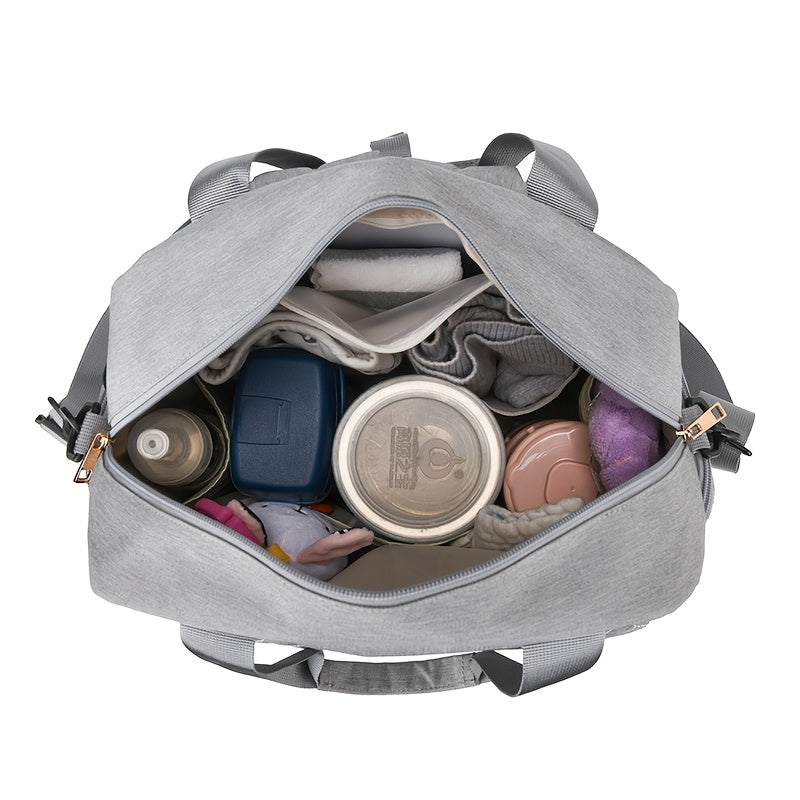 Sac à langer matelassé chevrons, passant de valise, 3 coloris
