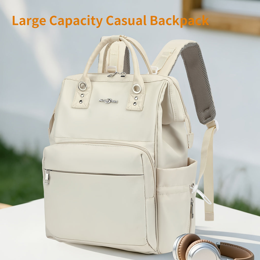 Sac à dos à langer bicolore, passant de valise, 5 coloris