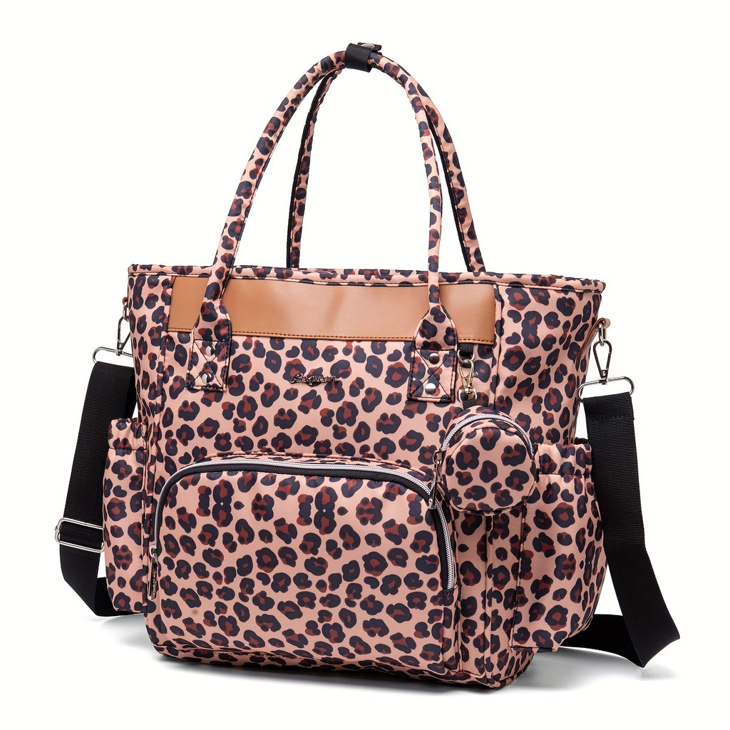 Sac à langer cabas imprimé, poche isotherme, 4 motifs