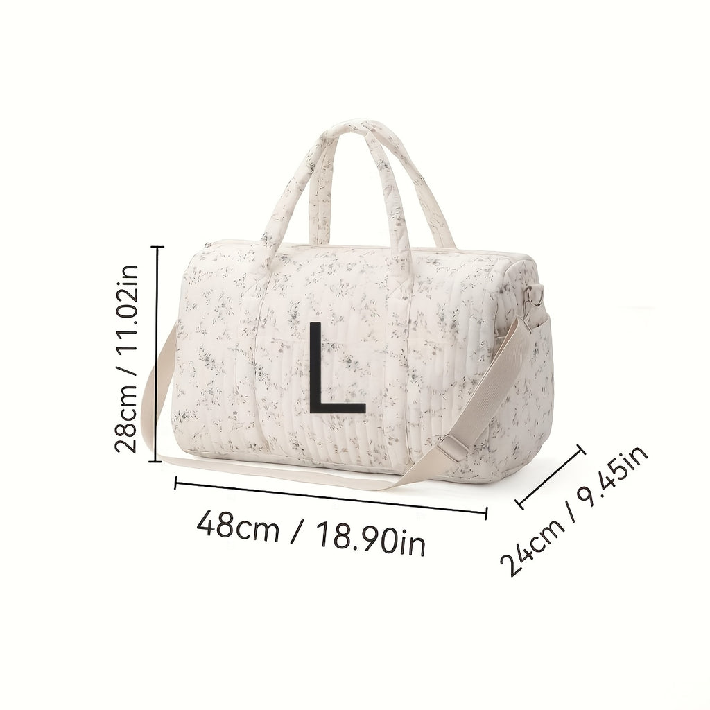 Sac à langer polochon matelassé brodé, 48 x 28 cm, 3 motifs