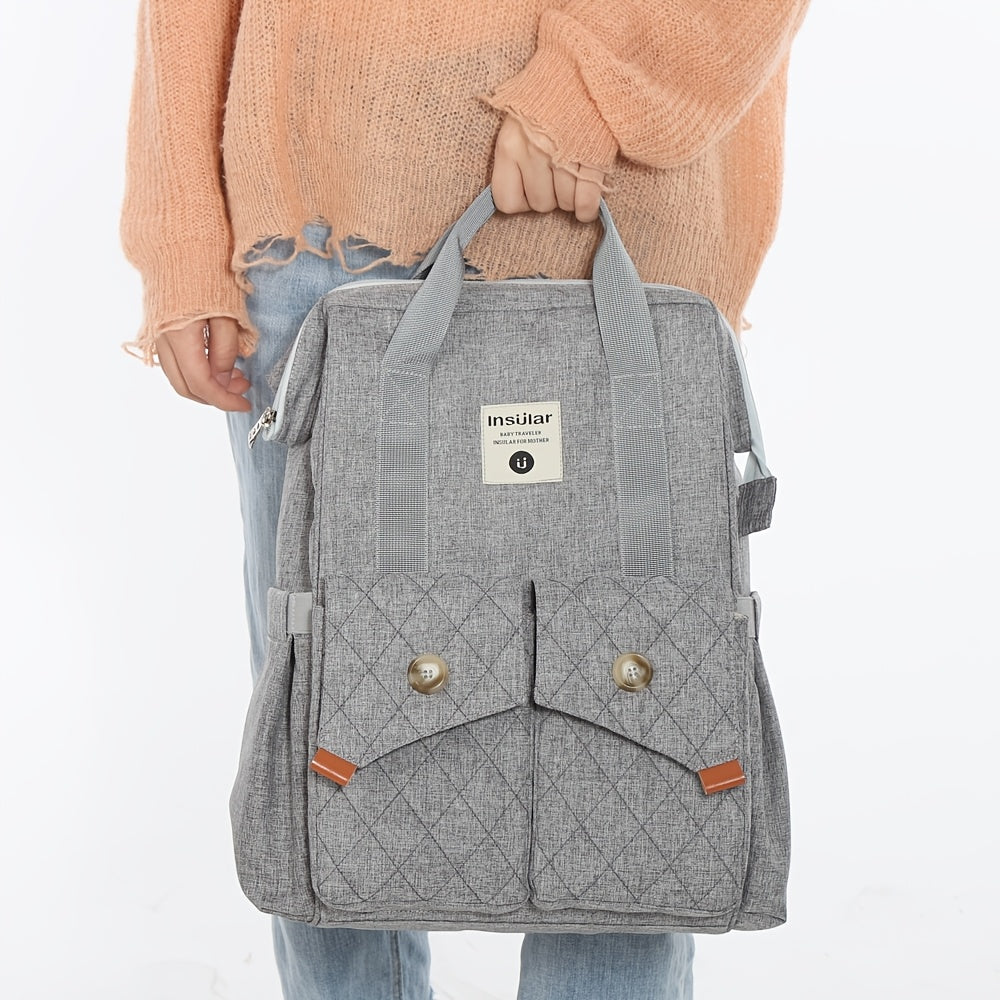Sac à dos à langer haute contenance, 2 coloris