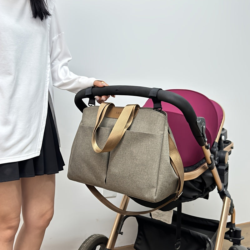 Sac à langer cabas, ensemble 3 pièces, taupe