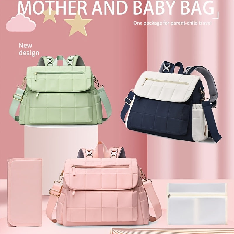 Sac à langer matelassé, se fixe à la poussette, 5 coloris