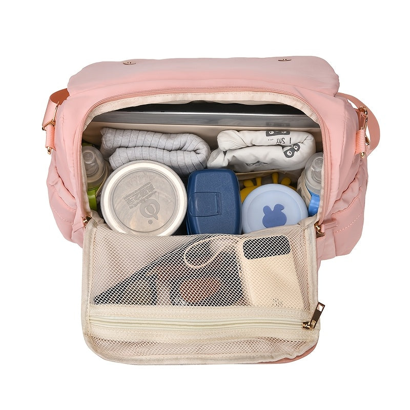 Sac à langer matelassé, se fixe à la poussette, 5 coloris