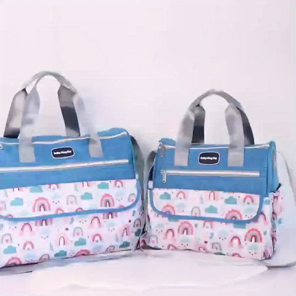 Sac à langer bandoulière large, motif nuage, 2 coloris