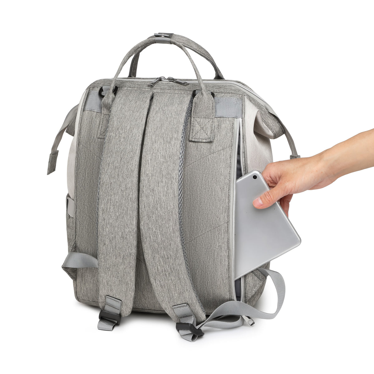 Sac à dos à langer, tapis inclus et sangles poussette, 4 coloris