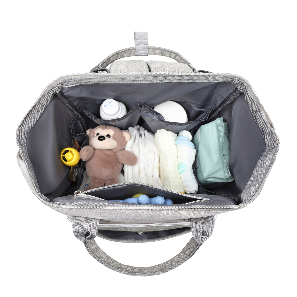 Sac à dos à langer, tapis inclus et sangles poussette, 4 coloris