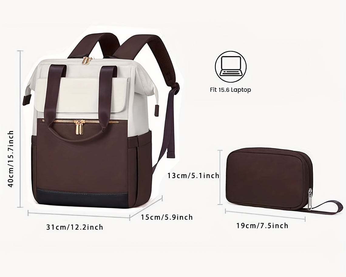 Sac à langer à dos convertible, pochette incluse, 7 coloris