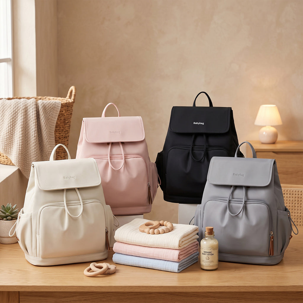 Sac à langer bandoulière double, gris
