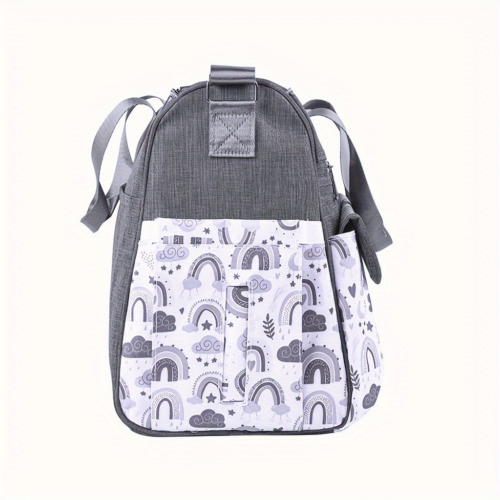 Sac à langer bandoulière large, motif nuage, 2 coloris