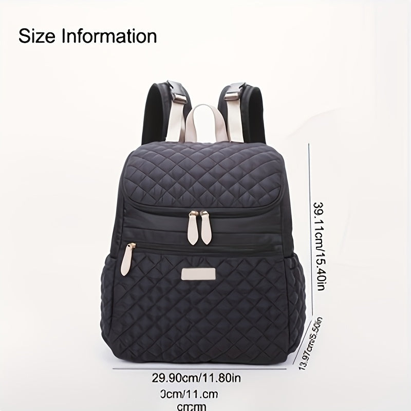 Sac à dos à langer matelassé à losanges, 2 coloris