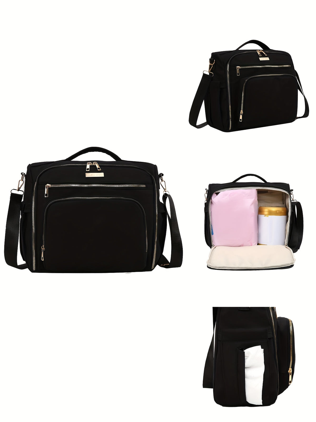 Sac à langer bandoulière format cartable, 2 coloris