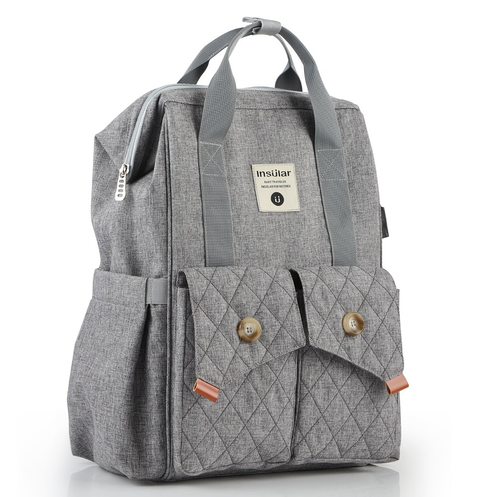 Sac à dos à langer haute contenance, 2 coloris