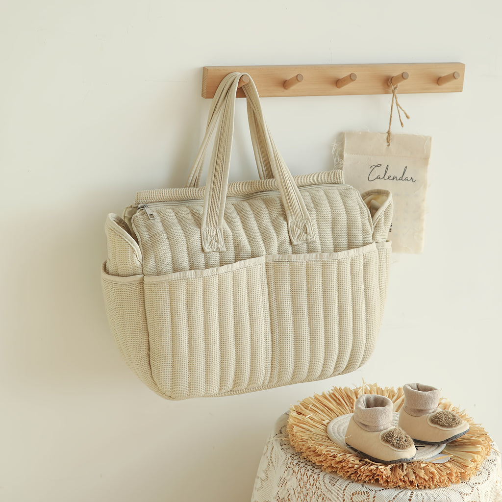 Sac à langer cabas imprimé, grande contenance, 3 motifs