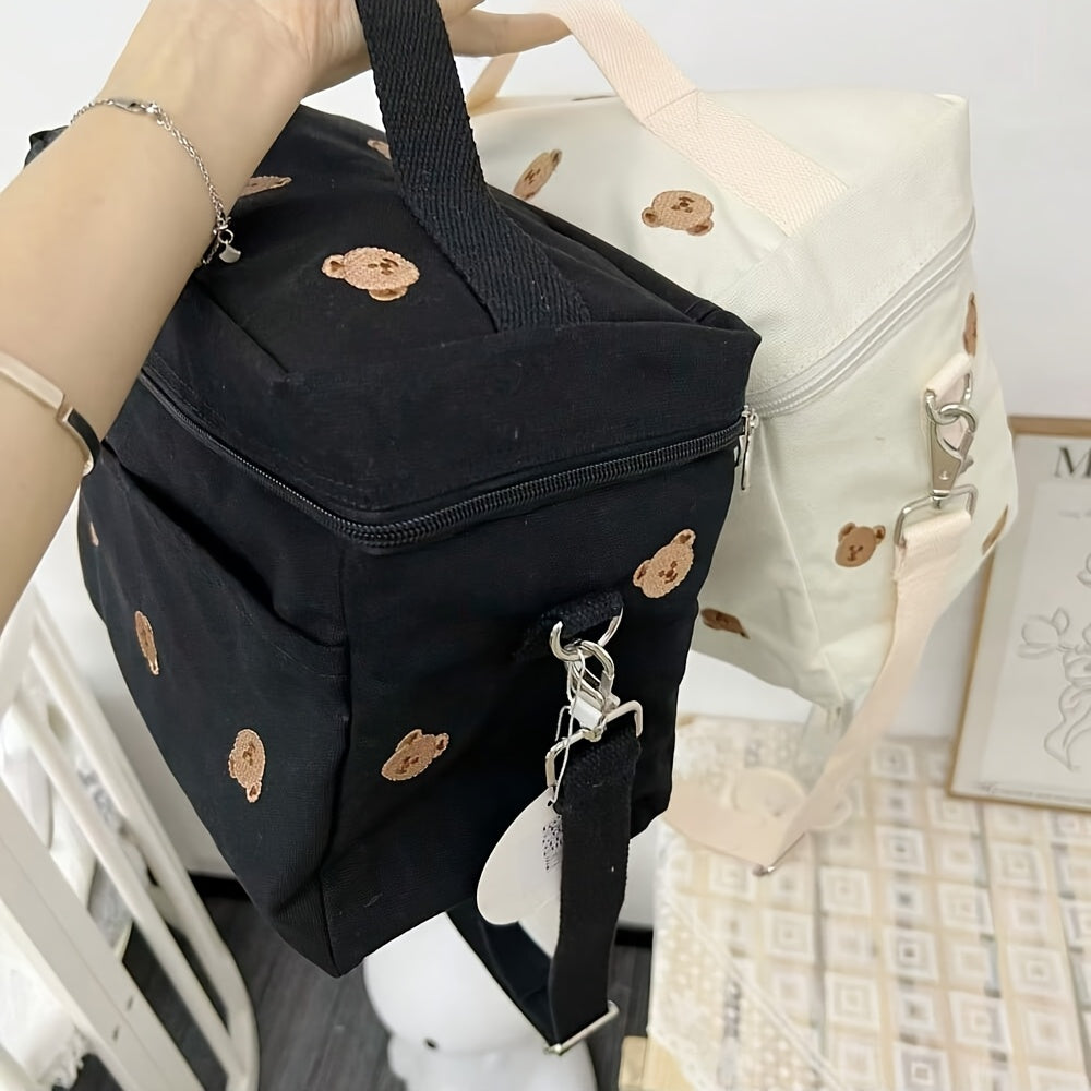 Sac isotherme à langer brodé ourson, 2 motifs