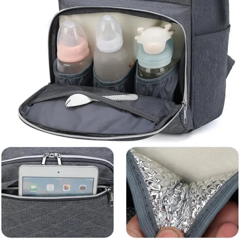 Sac à Langer Sac à Dos - Grande Capacité, Compatible Poussette