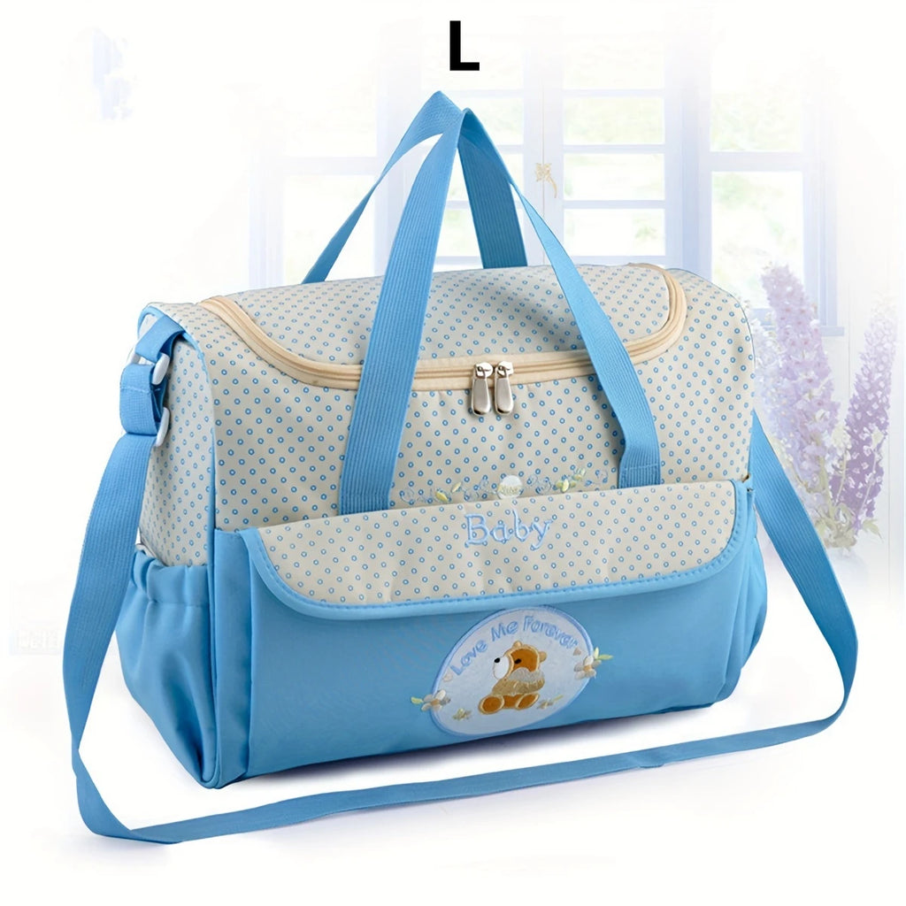 Sac à langer bandoulière imperméable motif ours, sac de maman portable, sac à couches