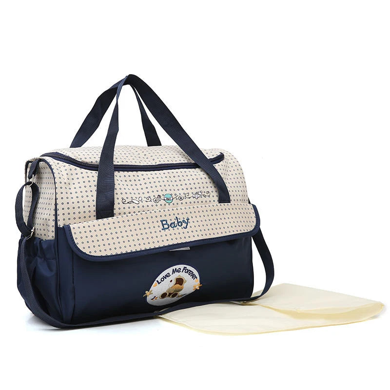 Sac à langer bandoulière imperméable motif ours, sac de maman portable, sac à couches