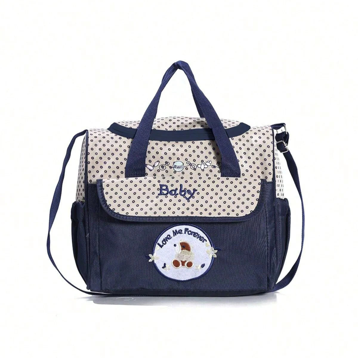 Sac à langer bandoulière imperméable motif ours, sac de maman portable, sac à couches