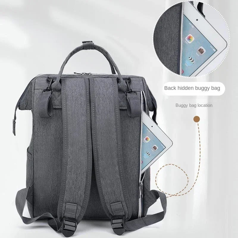 Sac à Langer Sac à Dos - Grande Capacité, Compatible Poussette