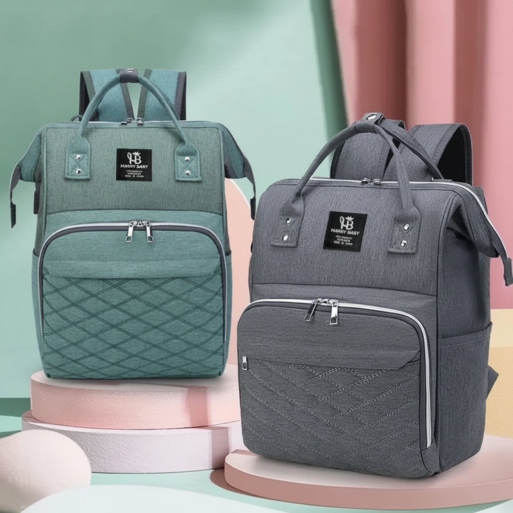 Sac à Langer Sac à Dos - Grande Capacité, Compatible Poussette