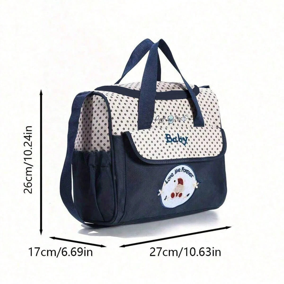 Sac à langer bandoulière imperméable motif ours, sac de maman portable, sac à couches
