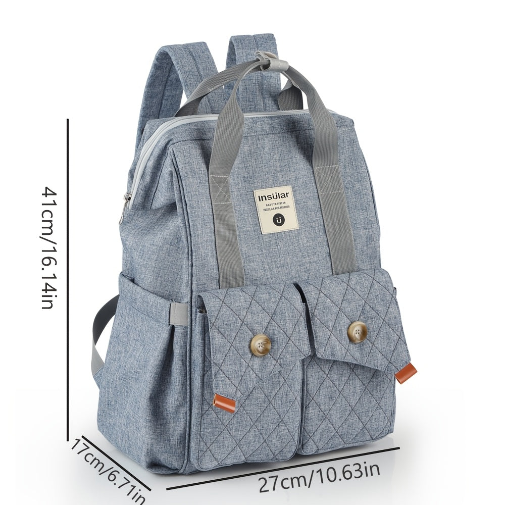 Sac à dos à langer haute contenance, 2 coloris