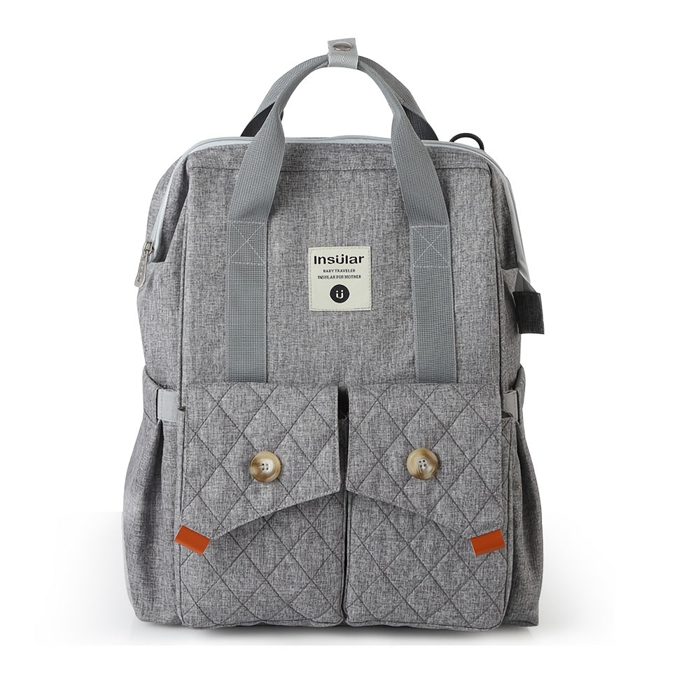Sac à dos à langer haute contenance, 2 coloris