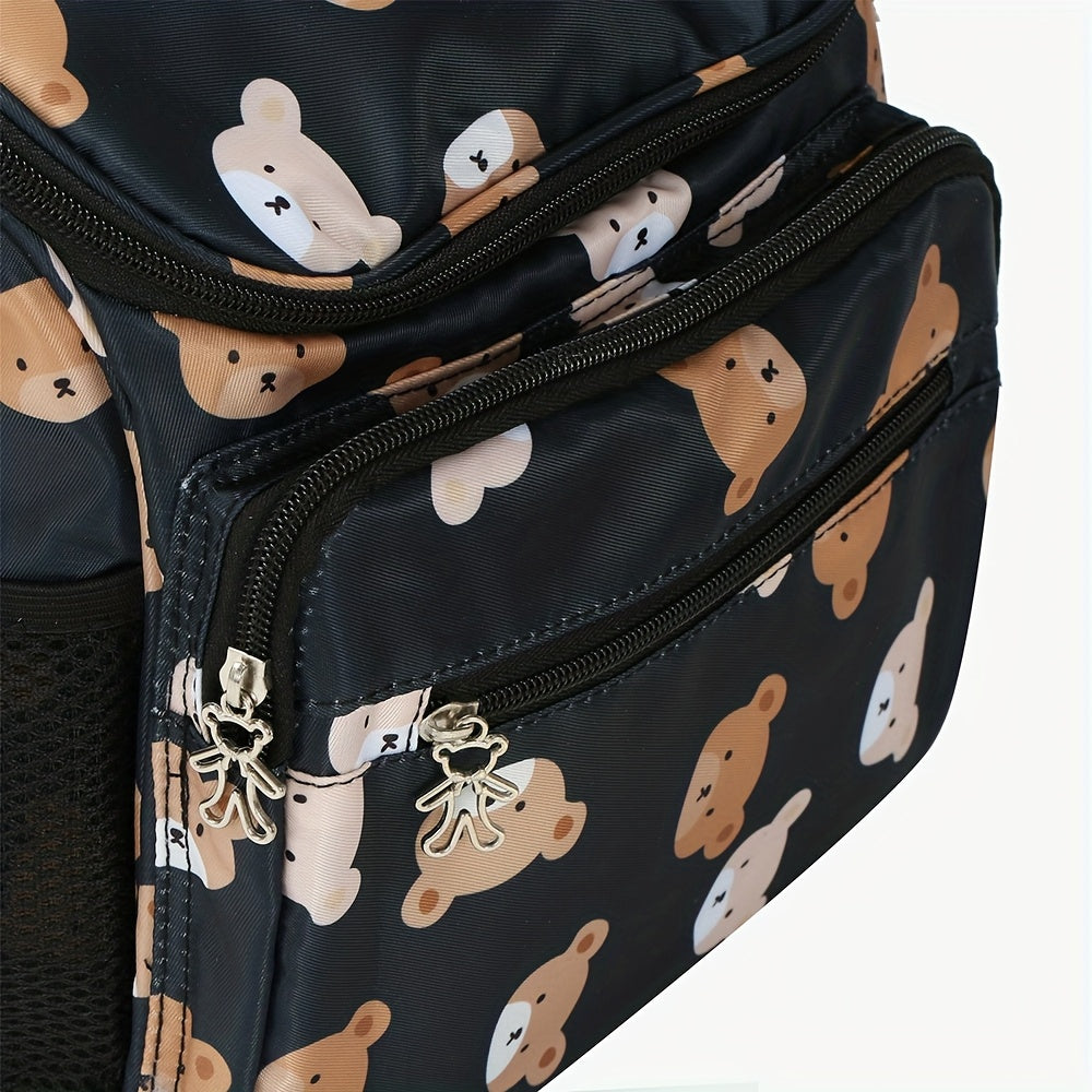 Petit sac à langer bandoulière imprimé oursons, 3 coloris