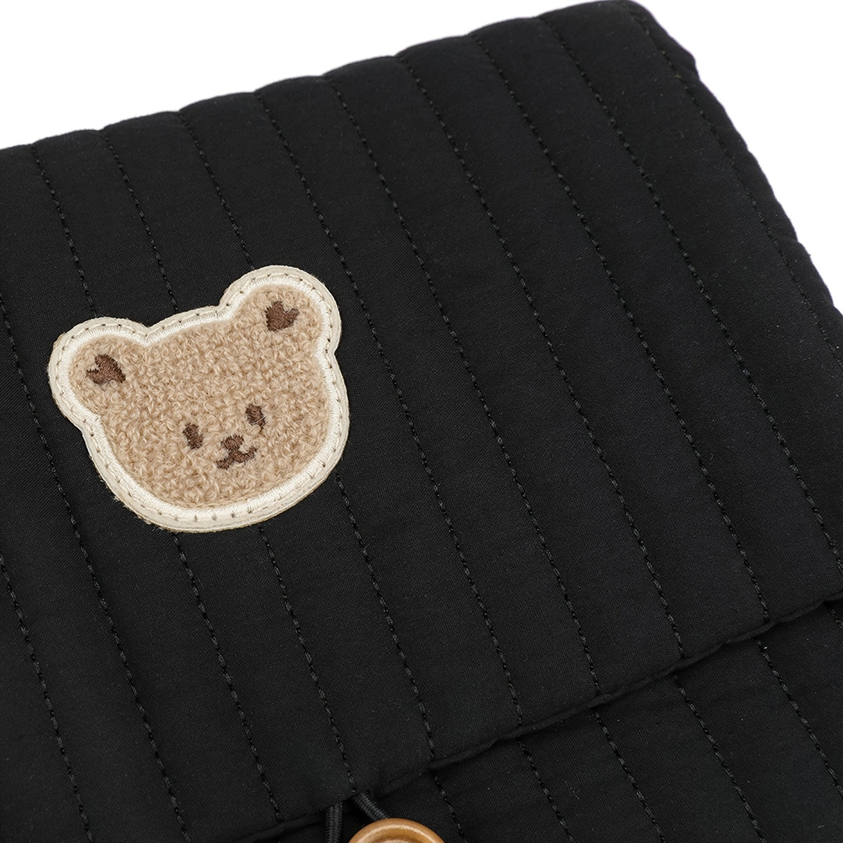 Pochette à langer matelassée, ourson brodé, 6 coloris