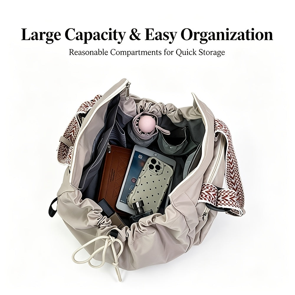 Sac à langer cabas extensible, écusson chat, trois poches