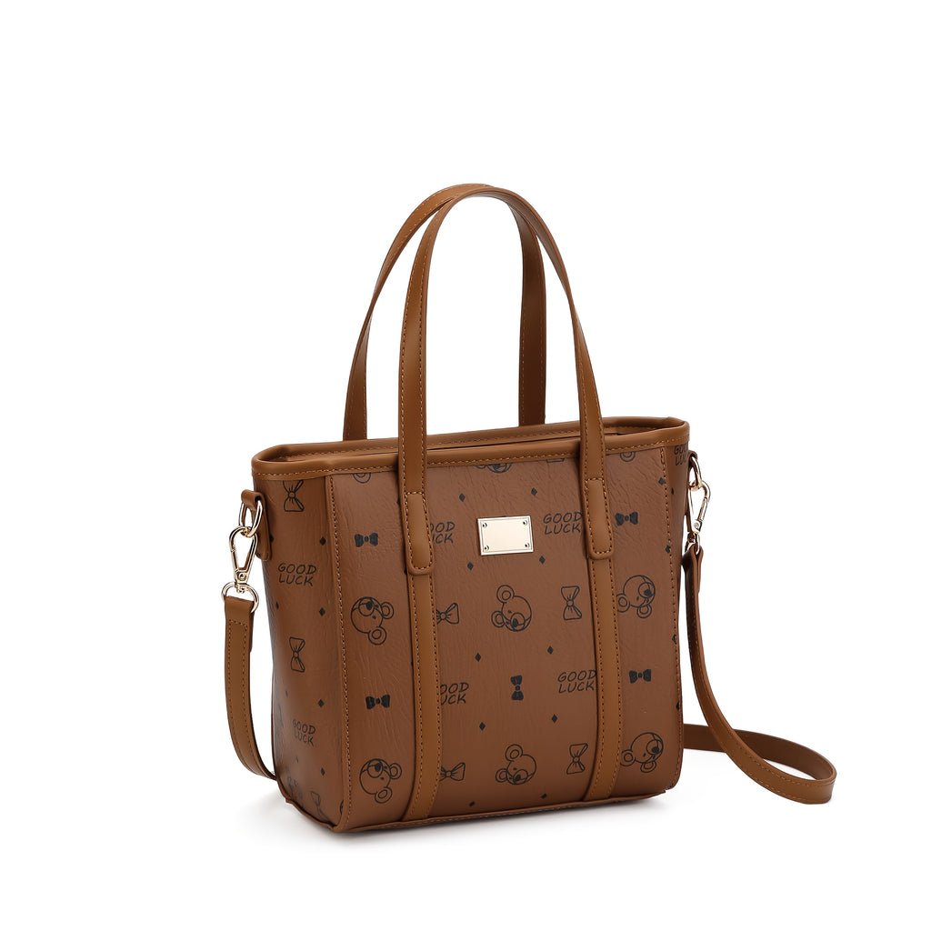 Sac à Main Ours en PU Marron