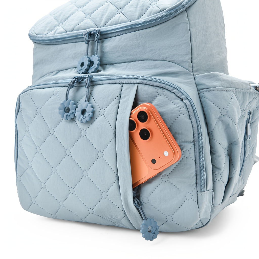 Sac à dos à langer, tapis et sangles fournis, gris
