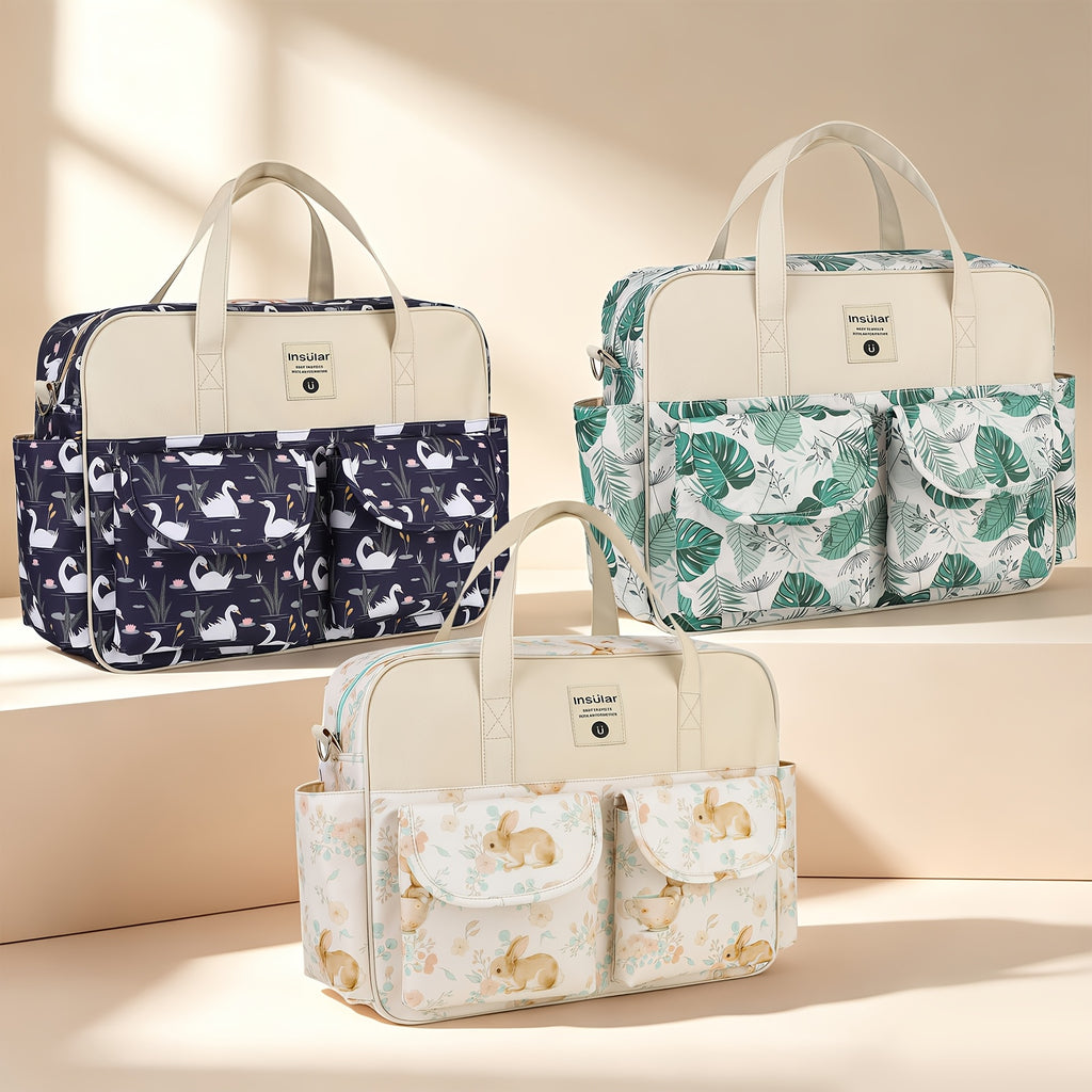 Sac à langer cabas, tapis à langer inclus, 3 motifs