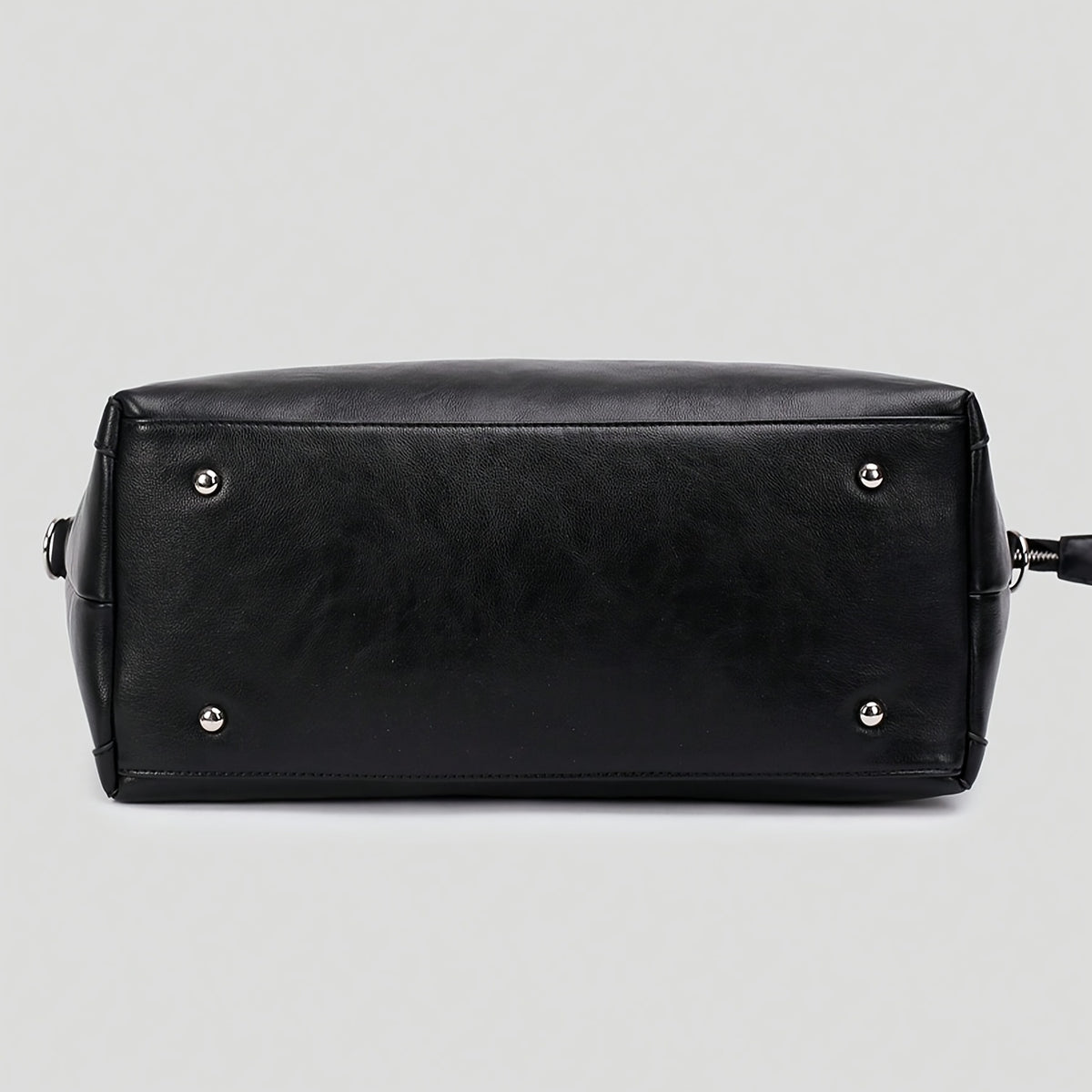 Sac à langer cabas en simili cuir, tapis inclus, noir