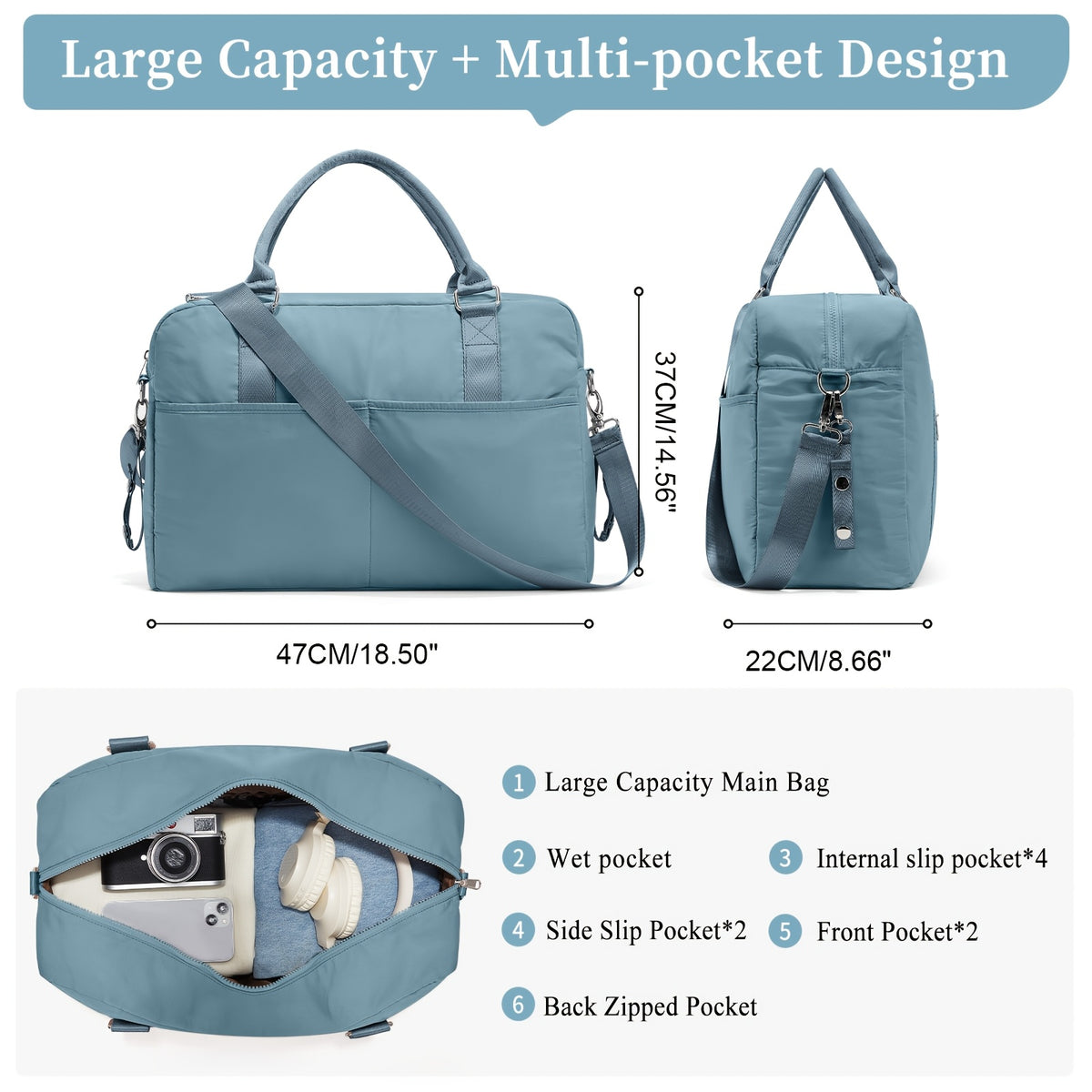 Sac à langer cabas oversize, 3 coloris