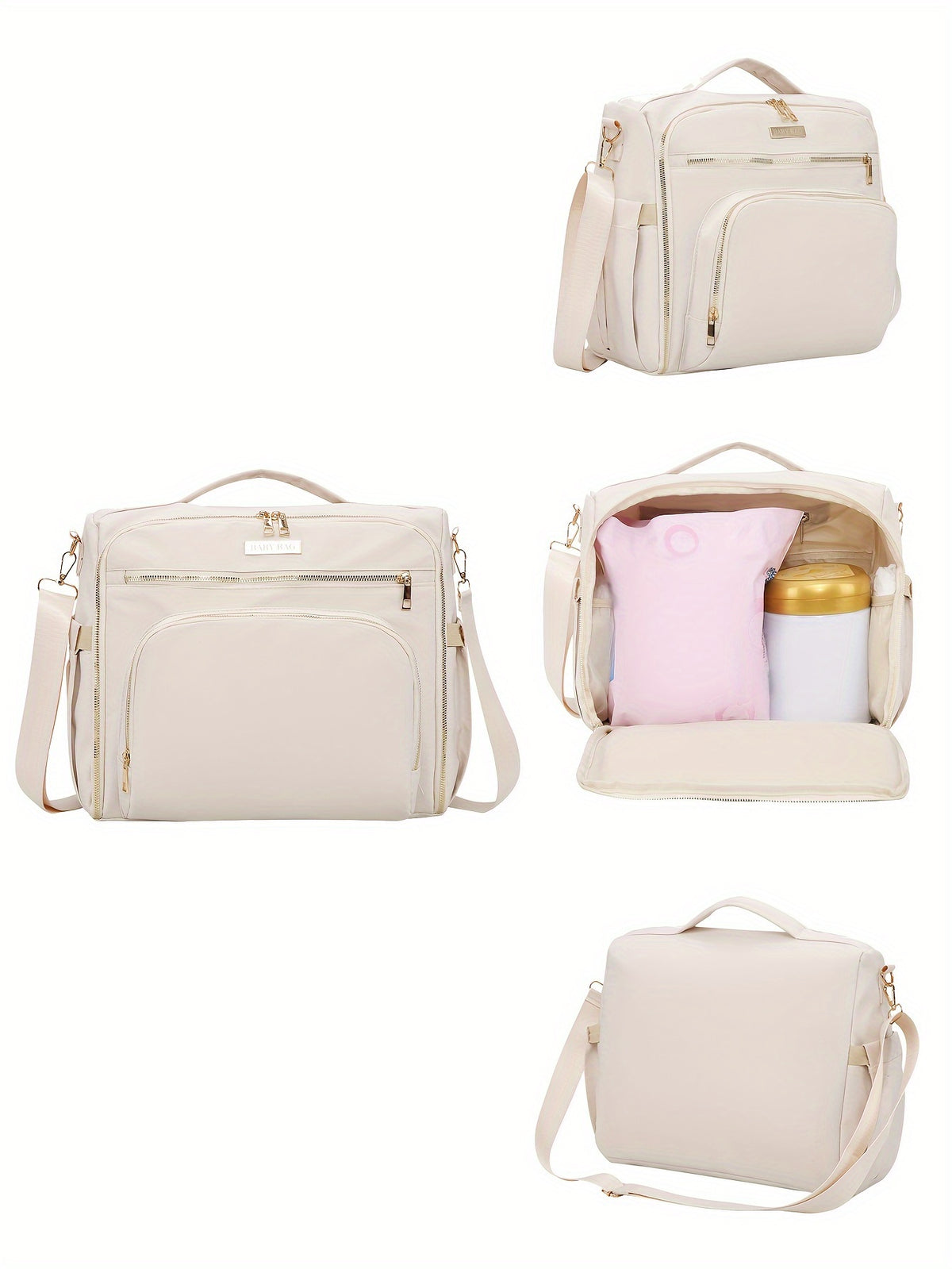 Sac à langer bandoulière format cartable, 2 coloris