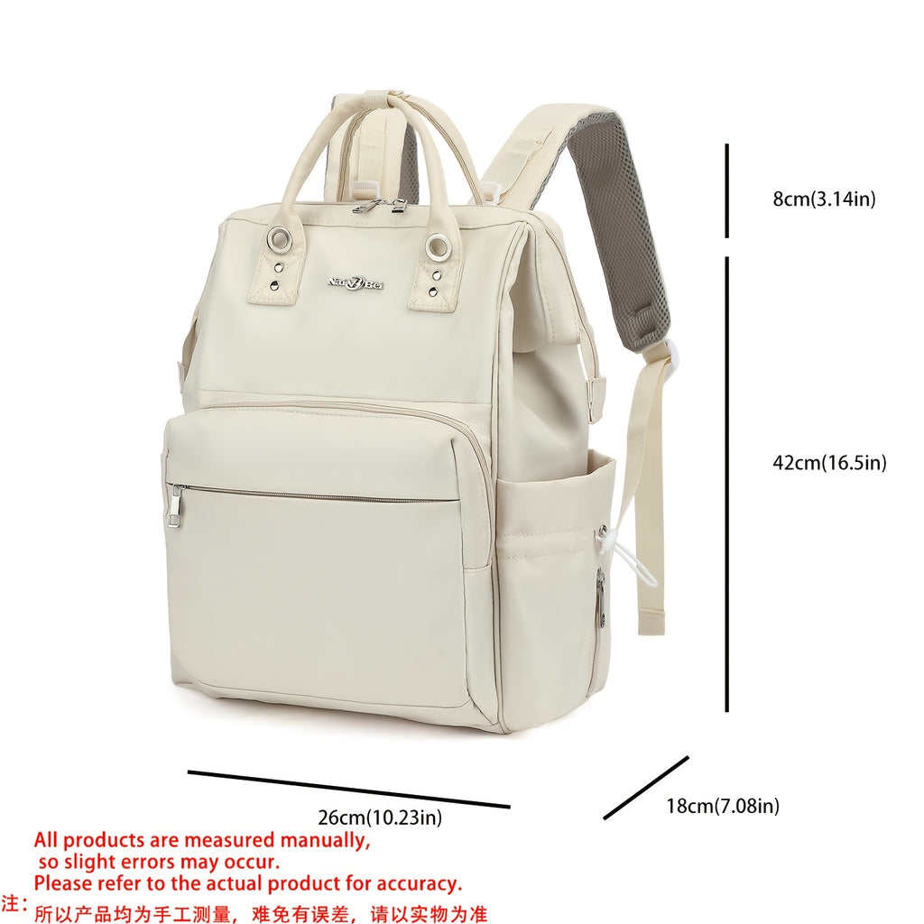 Sac à dos à langer bicolore, passant de valise, 5 coloris