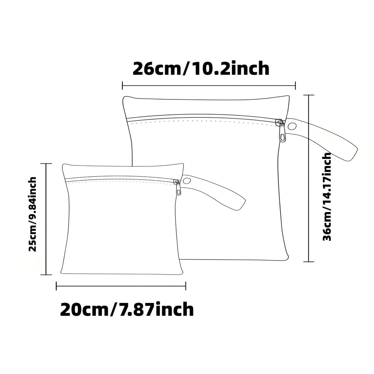 Ensemble de 2 pochettes à couches, 2 motifs