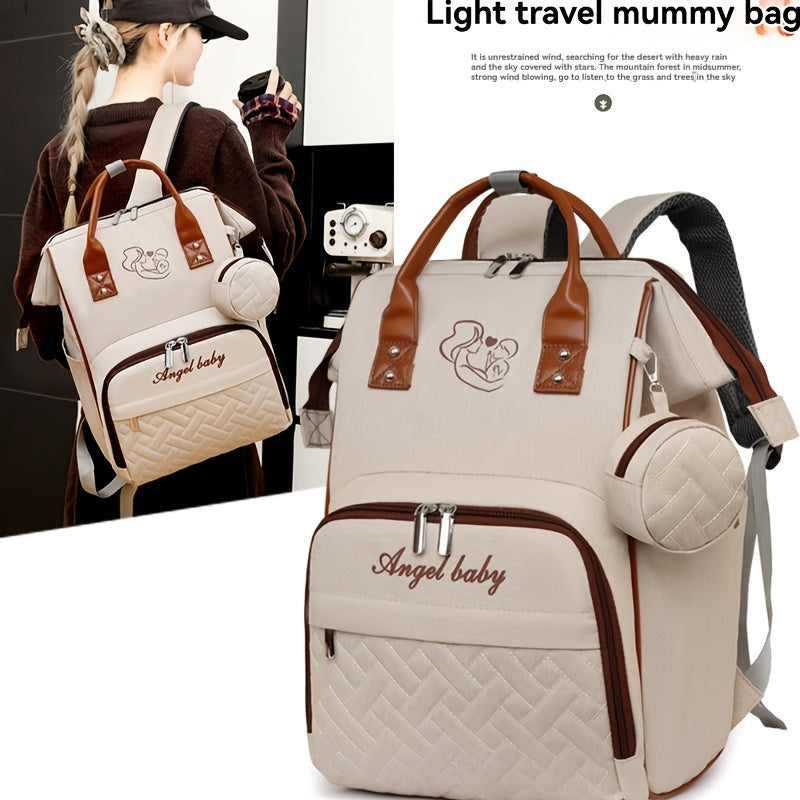 Sac Parental Grande Capacit Sac  Dos de Rangement Portable Multifonctionnel pour Mres Sac de Maternit  Plusieurs Compartiments Cadeau de Pques et de la Fte des Mres