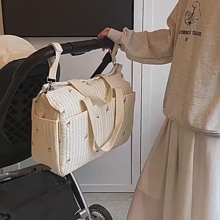 Sac  couches Grande Capacit Organisateur de Poussette pour Femmes  Imprim Sac  Couches Facile et Multifonctionnel Idal pour les Voyages avec Ample Rangement