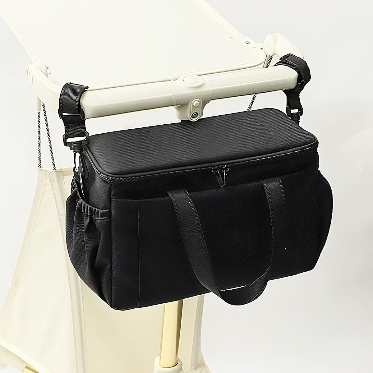1 sac de poussette grande capacit  un sac  main portable pour maman avec un design dcontract dot de multiples poches adapt aux sorties quotidiennes de maman au shopping et aux voyages